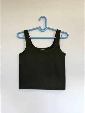 Old Navy Cropped Tank Top Olive Green Size M